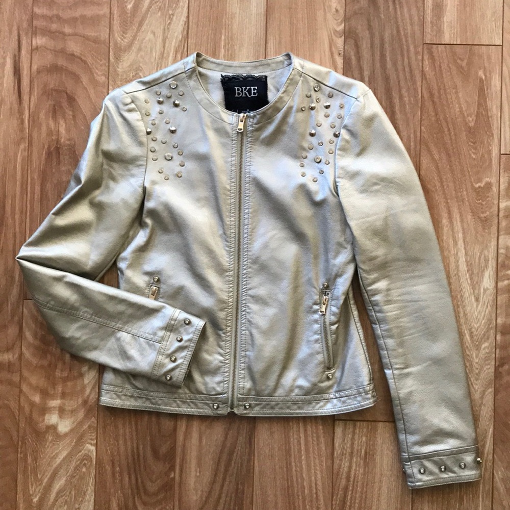 BKE champagne gold Moto jacket